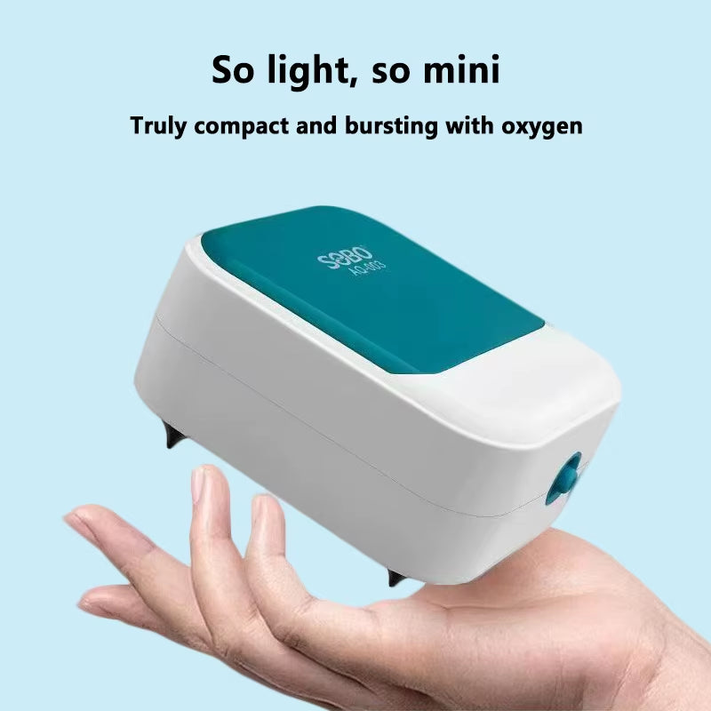 Silent Aquarium Oxygen Air Pump Fish Tank Adjustable Air Volume High Power Oxygenator Air Compressor Aerator 220V