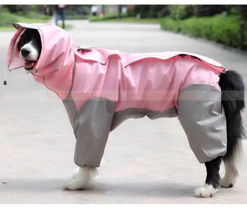Dog Raincoat-Waterproof Jumpsuit.