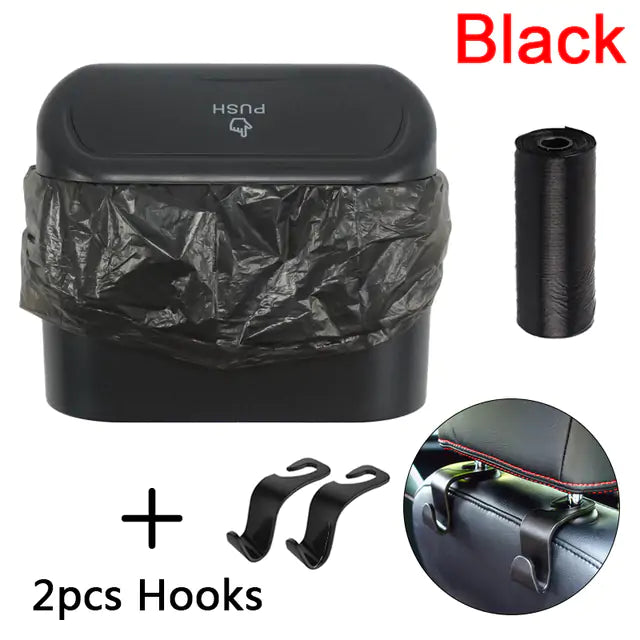 Car Trash Can with Lid, Made from durable plastic, this car trash can is built to withstand daily use...