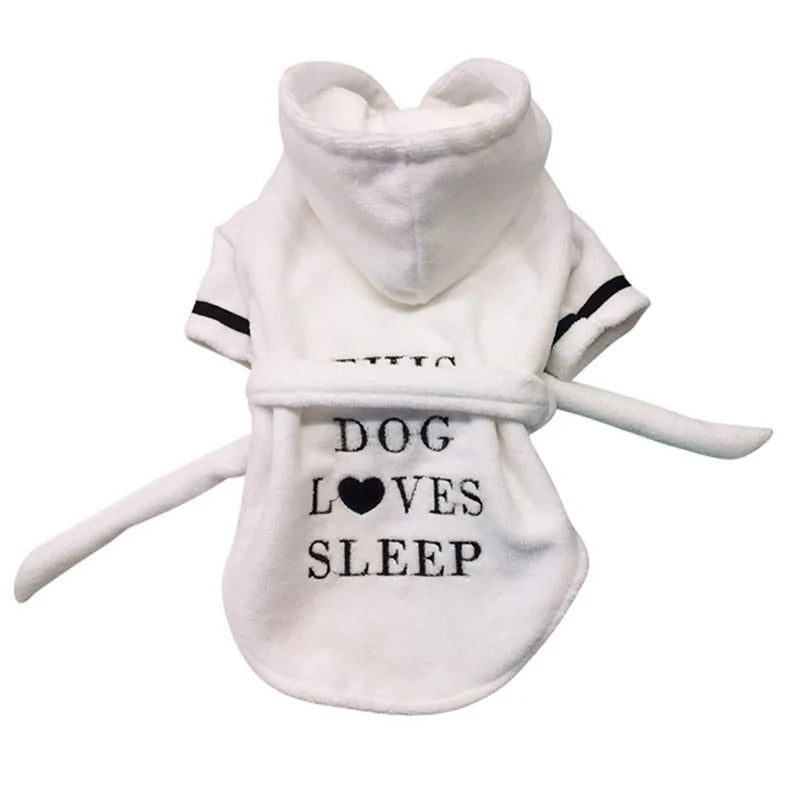 Pet Dog Bathrobe Dog Pajamas Sleeping Clothes..