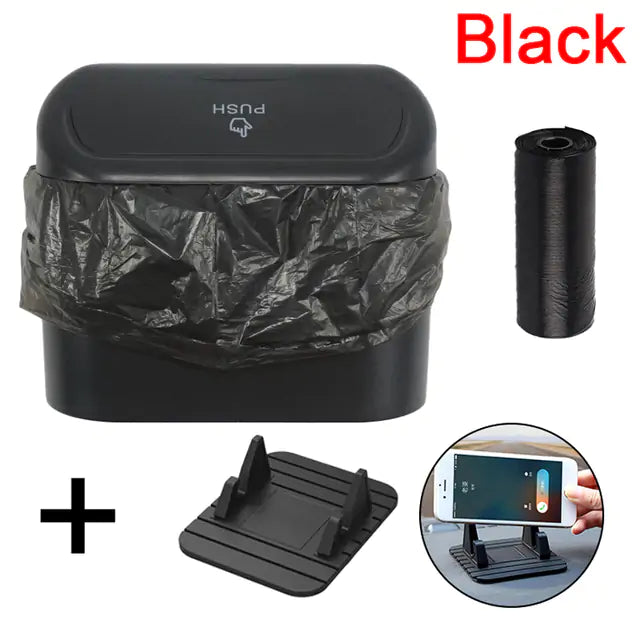 Car Trash Can with Lid, Made from durable plastic, this car trash can is built to withstand daily use...