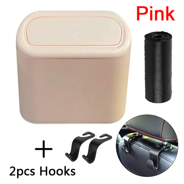 Car Trash Can with Lid, Made from durable plastic, this car trash can is built to withstand daily use...